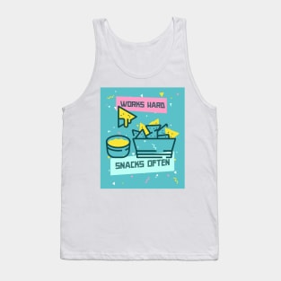 Works Hard, Snacks Often - Nacho Edition Tank Top